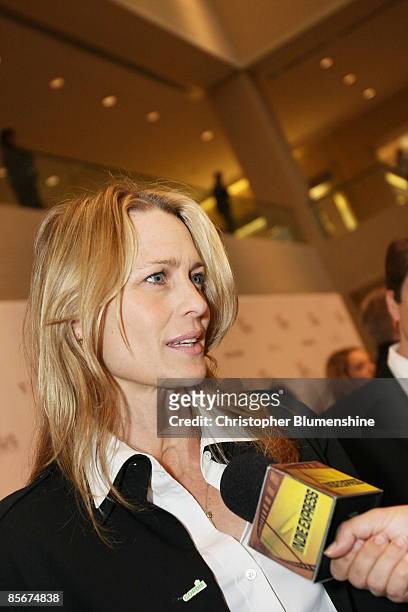 Actress Robin Wright Penn attends the screening of the documentary film, "HAZE" at the AFI DALLAS International Film Festival at AMC NorthPark 15 on...