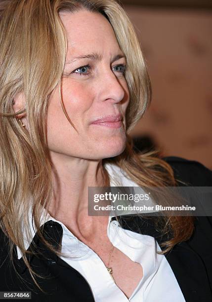 Actress Robin Wright Penn attends the screening of the documentary film, "HAZE" at the AFI DALLAS International Film Festival at AMC NorthPark 15 on...