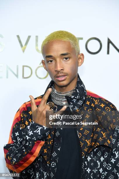 Jaden Smith attends the Opening Of The Louis Vuitton Boutique as part of the Paris Fashion Week Womenswear Spring/Summer 2018 on October 2, 2017 in...