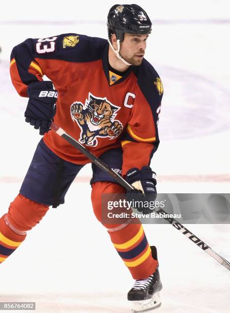 Willie Mitchell of the Florida Panthers plays in a game against the Vancouver Canucks at BB&T Center on January 19, 2015 in Sunrise, Florida.