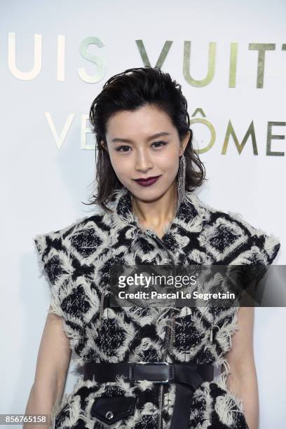Janice Man attends the Opening Of The Louis Vuitton Boutique as part of the Paris Fashion Week Womenswear Spring/Summer 2018 on October 2, 2017 in...