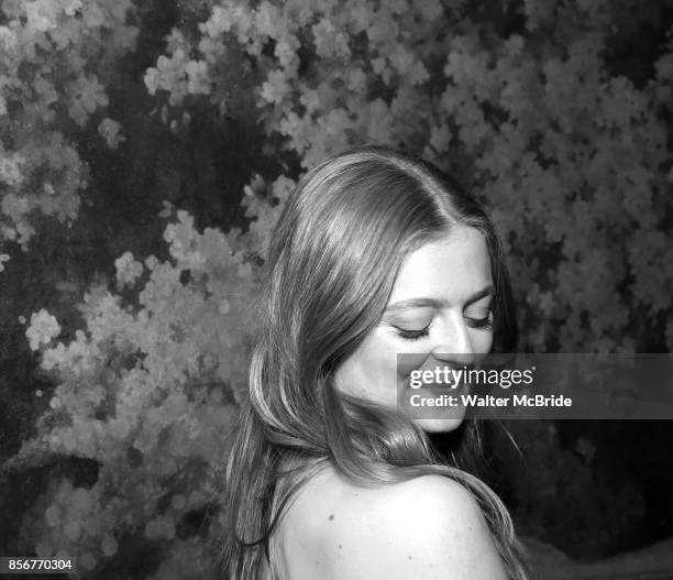 Anna Baryshnikov during her Broadway Debut photo shoot for 'Time and the Conways' at the American Airlines Theatre on November 2, 2017 in New York...