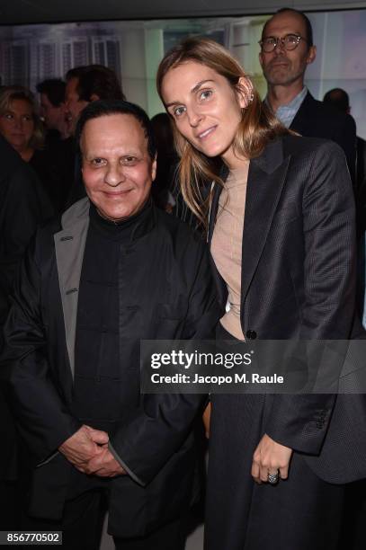 Azzedine Alaia and Gaia Repossi attend Fashion Tech Lab launch event hosted by Miroslava Duma and Stella McCartney as part of Paris Fashion Week...