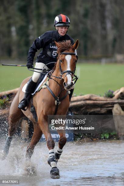 Zara Phillips competes on Make Mine Music during day 1 of Gatcombe Horse Trials on March 28, 2009 in Gatcombe, England.