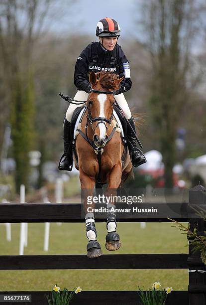 Zara Phillips competes on Make Mine Music during day 1 of Gatcombe Horse Trials on March 28, 2009 in Gatcombe, England.
