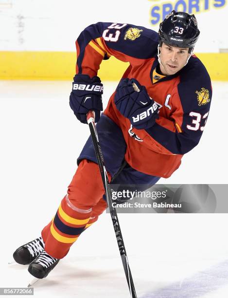 Willie Mitchell of the Florida Panthers plays in a game against the Detroit Red Wings at BB&T Center on January 27, 2015 in Sunrise, Florida.