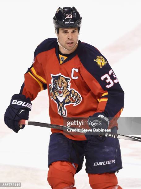 Willie Mitchell of the Florida Panthers plays in a game against the Detroit Red Wings at BB&T Center on January 27, 2015 in Sunrise, Florida.