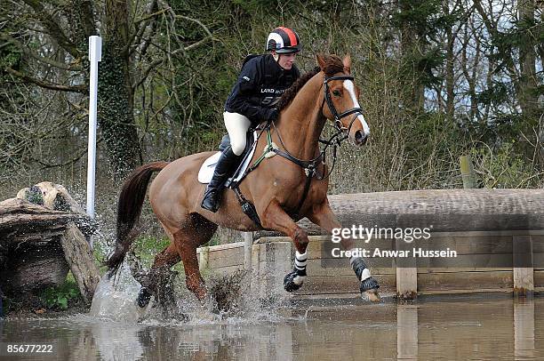 Zara Phillips competes on Make Mine Music during day 1 of Gatcombe Horse Trials on March 28, 2009 in Gatcombe, England.