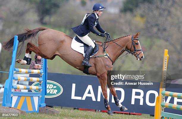 Zara Phillips competes on Make Mine Music during day 1 of Gatcombe Horse Trials on March 28, 2009 in Gatcombe, England.