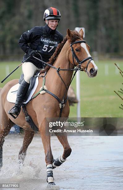 Zara Phillips competes on Make Mine Music during day 1 of Gatcombe Horse Trials on March 28, 2009 in Gatcombe, England.