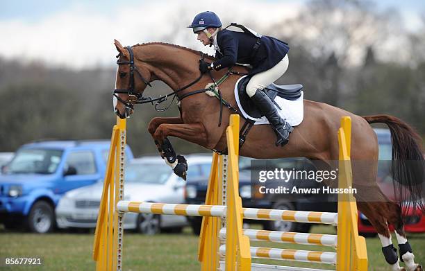 Zara Phillips competes on Make Mine Music during day 1 of Gatcombe Horse Trials on March 28, 2009 in Gatcombe, England.