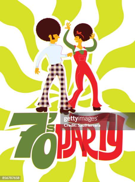 stockillustraties, clipart, cartoons en iconen met 70s partij - disco costume