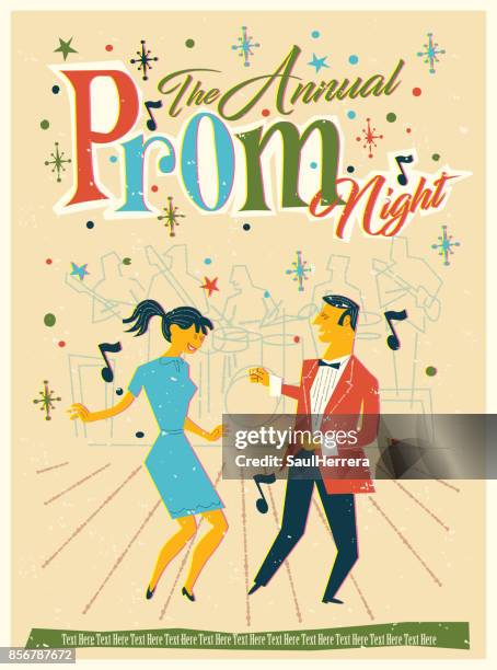 prom eve - dance gala stock illustrations