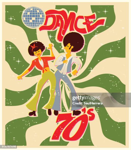 stockillustraties, clipart, cartoons en iconen met dansstijl 70s - disco costume