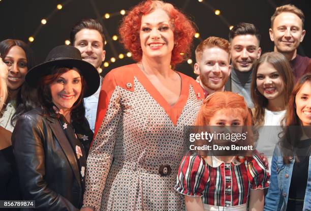 Craig Revel Horwood and Ruby Stokes pose backstage with Strictly Come Dancing cast including Alexandra Burke, Shirley Ballas, Brian Conley, Neil...