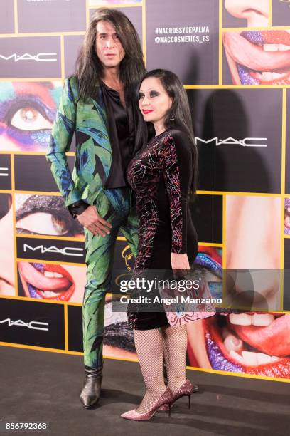 Mario Vaquerizo and Alaska attend M-A-C collection photocall at El Principito theater on October 2, 2017 in Madrid, Spain.