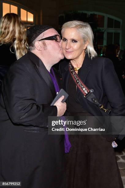 Alber Elbaz and Maria Grazia Chiuri attend the Fashion Tech Lab Launch Event Hosted By Miroslova Duma And Stella McCartney as part of Paris Fashion...