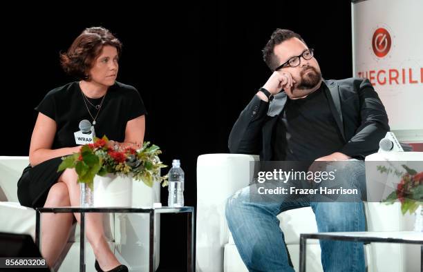 New Form, Kathleen Grace and Founder & CEO, Fresno Inc., Robert Goldberg speak onstage at TheWrap's 8th Annual TheGrill at Montage Beverly Hills on...