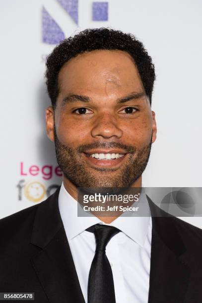Joleon Lescott attends the Legends of Football fundraiser at The Grosvenor House Hotel on October 2, 2017 in London, England. The annual...
