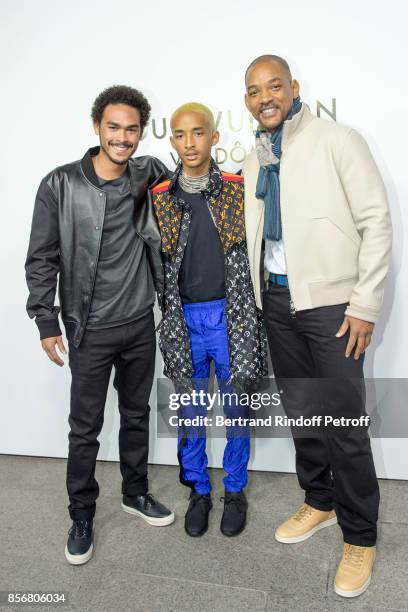 Trey Smith, Jaden Smith and Will Smith attend the Opening Of The Louis Vuitton Boutique as part of the Paris Fashion Week Womenswear Spring/Summer...