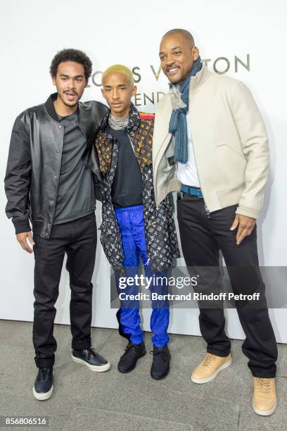 Trey Smith, Jaden Smith and Will Smith attend the Opening Of The Louis Vuitton Boutique as part of the Paris Fashion Week Womenswear Spring/Summer...