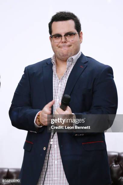 Actor Josh Gad attends the Compton High School Student Screening Of Open Road Films' "Marshall" at Compton High School on October 2, 2017 in Compton,...