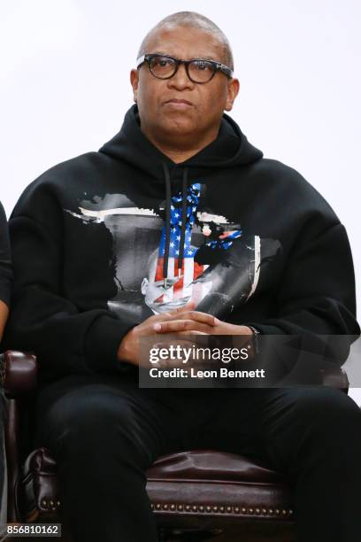 Director Reginald Hudlin attends the Compton High School Student Screening Of Open Road Films' "Marshall" at Compton High School on October 2, 2017...