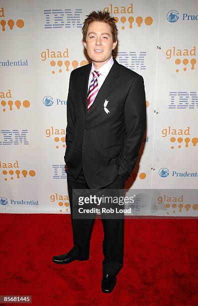 Singer Clay Aiken attends the 20th Annual GLAAD Media Awards at the Marriott Marquis on March 28, 2009 in New York City.