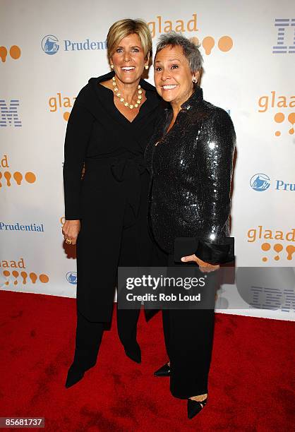 Financial advisor Suze Orman and Kathy Travis attend the 20th Annual GLAAD Media Awards at the Marriott Marquis on March 28, 2009 in New York City.