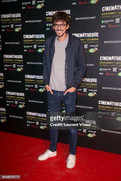 Hugo Gelin attends "Goscinny et le Cinema - Asterix, Luky luke et Cie..." Exhibition at Cinematheque Francaise on October 2, 2017 in Paris, France.