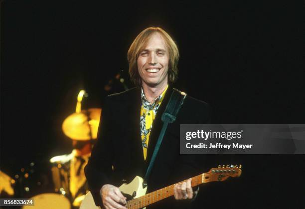 Tom Petty and The Heartbreakers in concert at Universal Amphitheater on June 8, 1987 in Universal City, California.