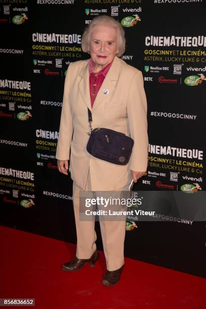 Anna Gaylor attends "Goscinny et le Cinema - Asterix, Luky luke et Cie..." Exhibition at Cinematheque Francaise on October 2, 2017 in Paris, France.