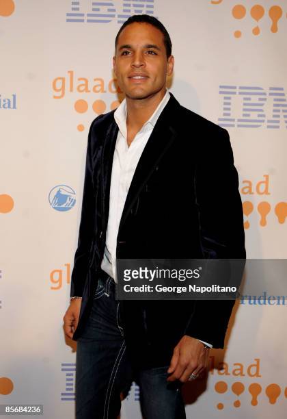 Daniel Sunjata arrives at the 20th Annual GLAAD Media Awards at the Marriott Marquis on March 28, 2009 in New York City.
