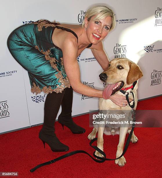 Heather Mills and Marley, the dog attend the 23rd annual Genesis Awards at the Beverly Hilton Hotel on March 28, 2009 in Beverly Hills, California.