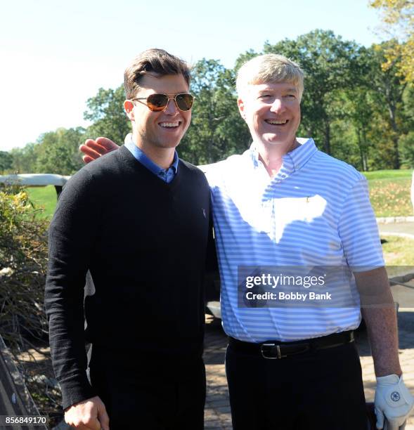 Cast member Colin Jost and his father Daniel A. Jost attend the 2nd Annual Laughs On The Links Celebrity Golf, Tennis & Bocce Outing at Richmond...