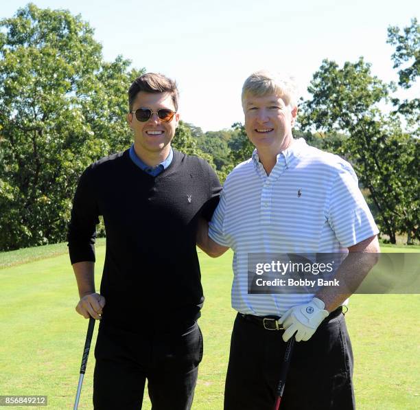 Cast member Colin Jost and his father Daniel A. Jost attend the 2nd Annual Laughs On The Links Celebrity Golf, Tennis & Bocce Outing at Richmond...