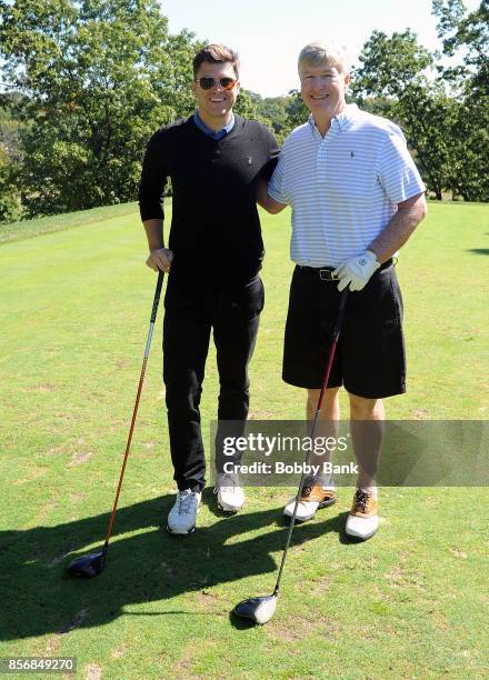 Cast member Colin Jost and his father Daniel A. Jost attend the 2nd Annual Laughs On The Links Celebrity Golf, Tennis & Bocce Outing at Richmond...