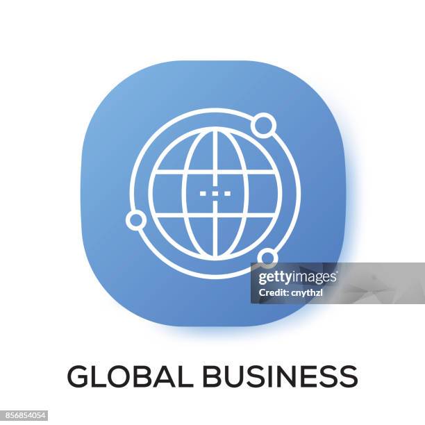 global business app icon - interactive installation stock illustrations