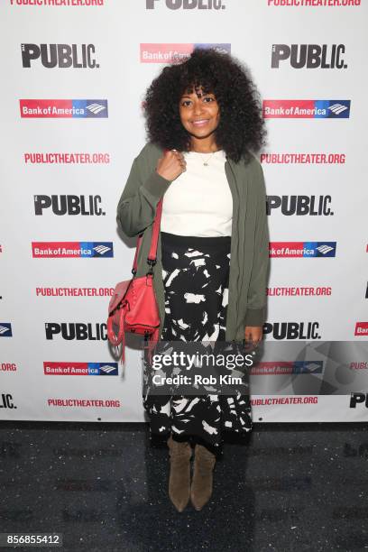 Rebecca Naomi Jones attends the opening night celebration of "Tiny Beautiful Things" at The Public Theater on October 2, 2017 in New York City.