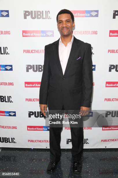Delance Minefee attends the opening night celebration of "Tiny Beautiful Things" at The Public Theater on October 2, 2017 in New York City.