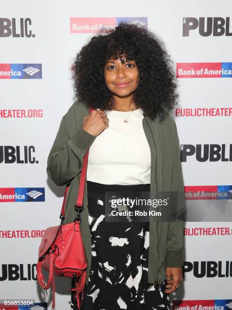 Rebecca Naomi Jones attends the opening night celebration of "Tiny Beautiful Things" at The Public Theater on October 2, 2017 in New York City.