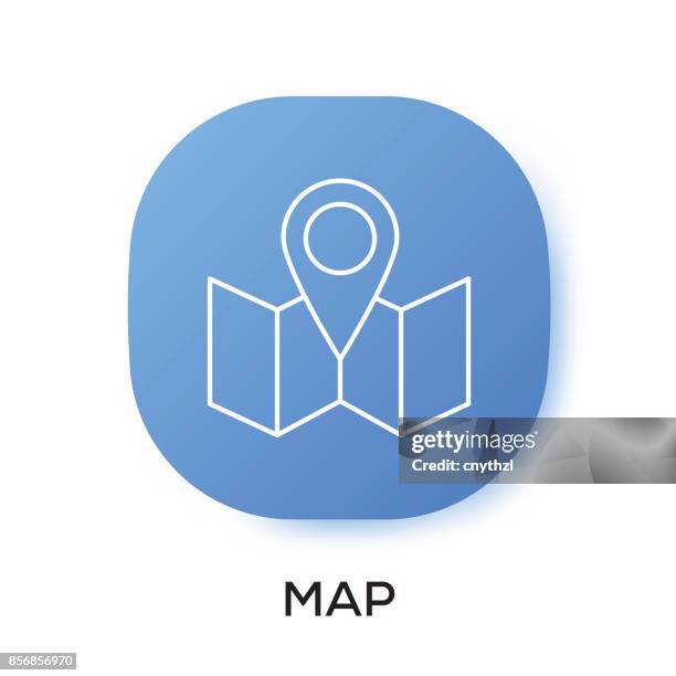 map app icon - setting up camera stock illustrations