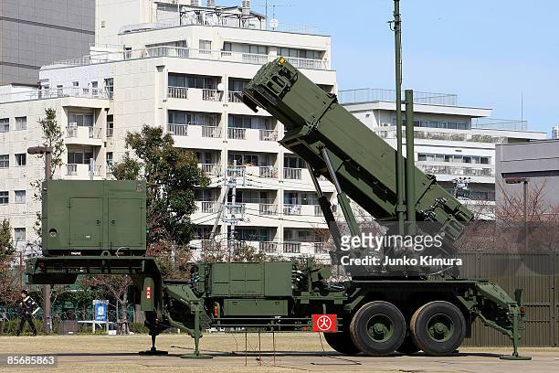 Patriot Advanced Capability-3 interceptors are located at the Ministry of Defense upon their compeletion of deploment on March 29, 2009 in Tokyo,...