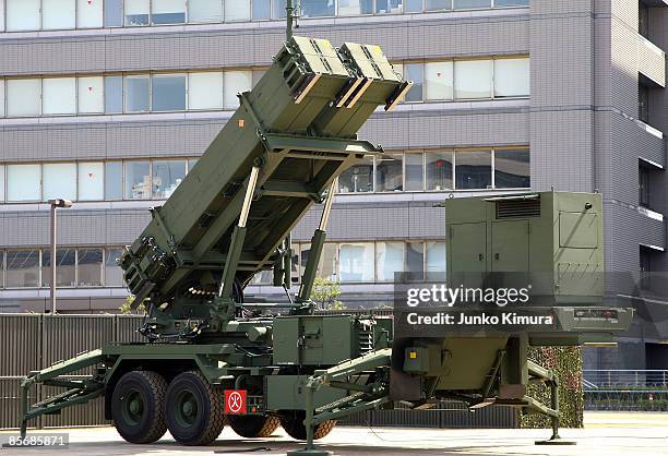 Patriot Advanced Capability-3 interceptors are located at the Ministry of Defense upon their compeletion of deploment on March 29, 2009 in Tokyo,...