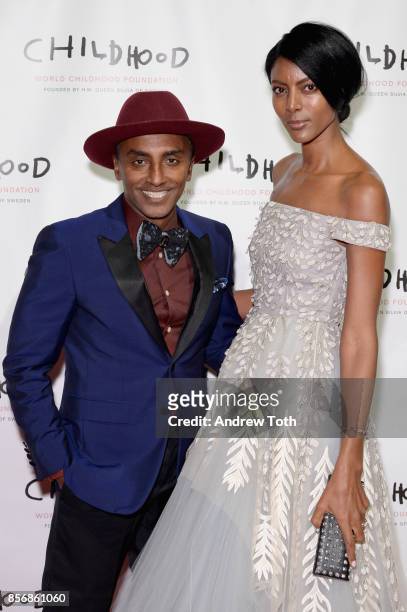 Chef Marcus Samuelsson and Maya Haile attend the World Childhood Foundation USA 2017 Thank You Gala at Cipriani 25 Broadway on October 2, 2017 in New...