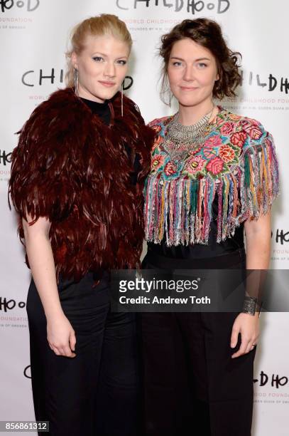 Musicians Ylva Eriksson and Hanna Enlof of the band Good Harvest attend the World Childhood Foundation USA 2017 Thank You Gala at Cipriani 25...