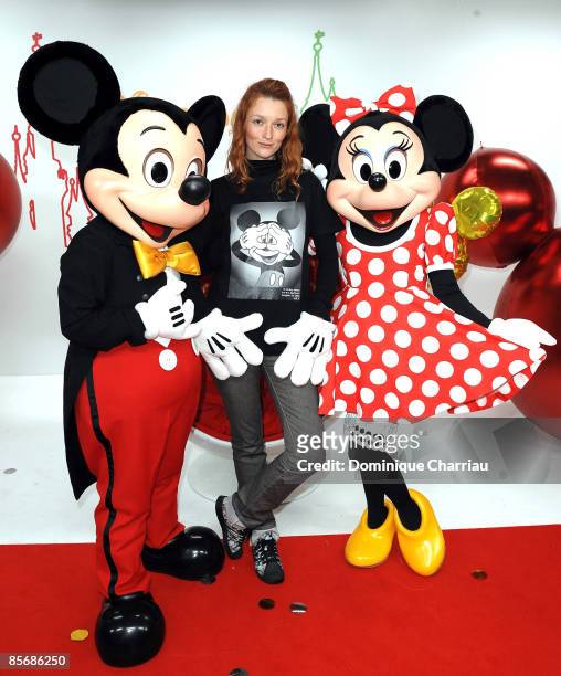 Model Audrey Marnay attends Mickey Mouse Magic Party at Disneyland Resort on March 28, 2009 in Marne la Vallee, France.