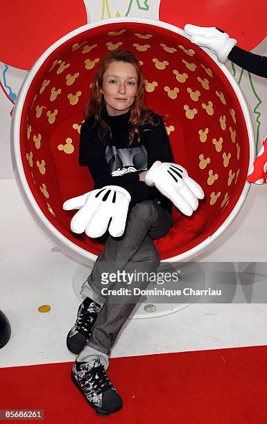 Model Audrey Marnay attends Mickey Mouse Magic Party at Disneyland Resort on March 28, 2009 in Marne la Vallee, France.