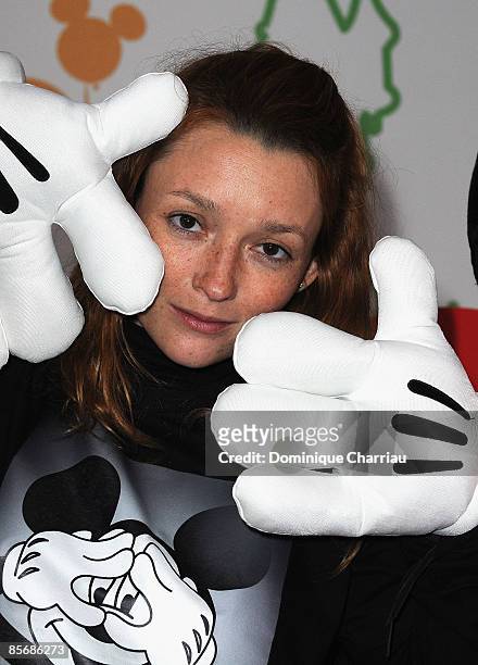 Model Audrey Marnay attends the Mickey Mouse Magic Party at Disneyland Resort on March 28, 2009 in Marne la Vallee, France.