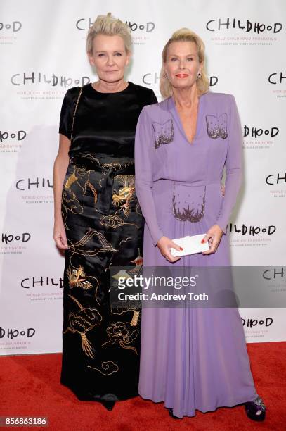 Eva Dahlgren and Efva Attling attend the World Childhood Foundation USA 2017 Thank You Gala at Cipriani 25 Broadway on October 2, 2017 in New York...